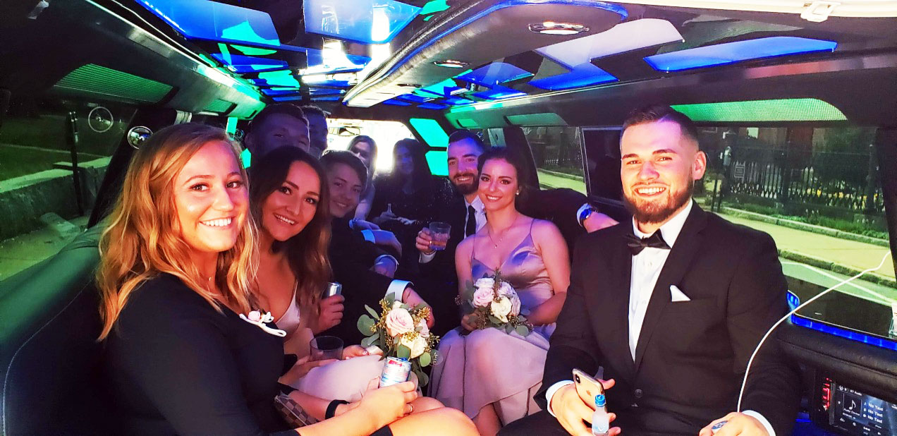 Bridal-Party-in-the-Escalade-Limousine