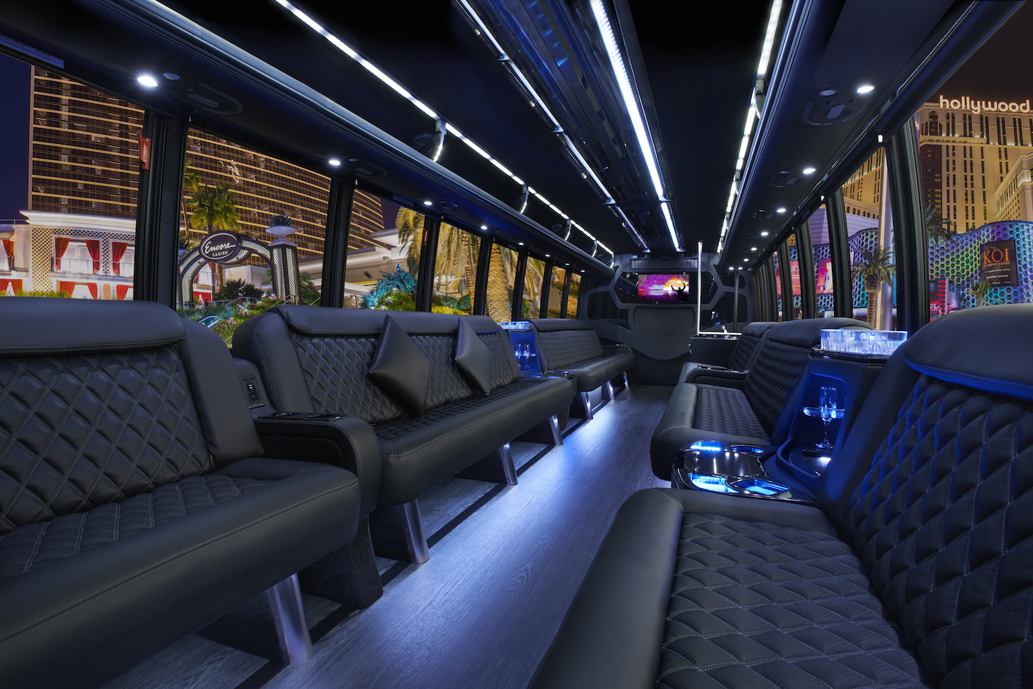 Casino Party Bus inside